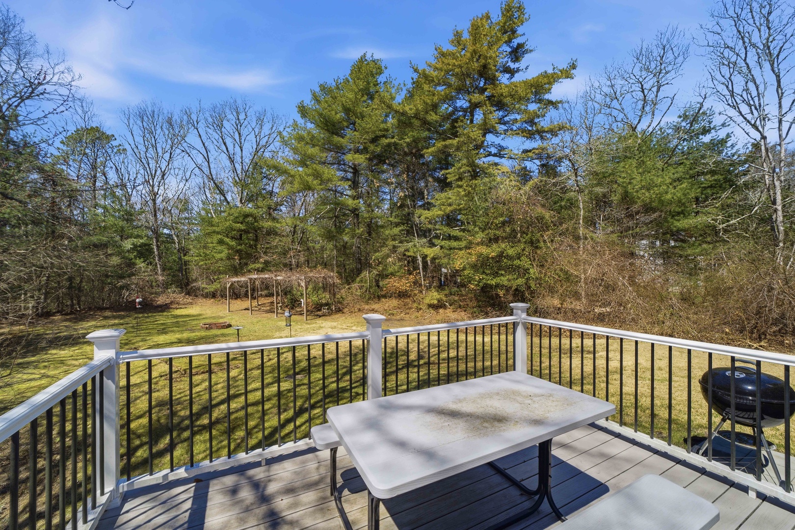 Step onto your private deck where forest views stretch endlessly beyond the railings. Enjoy morning coffee or evening barbecues while surrounded by nature's tranquil beauty.