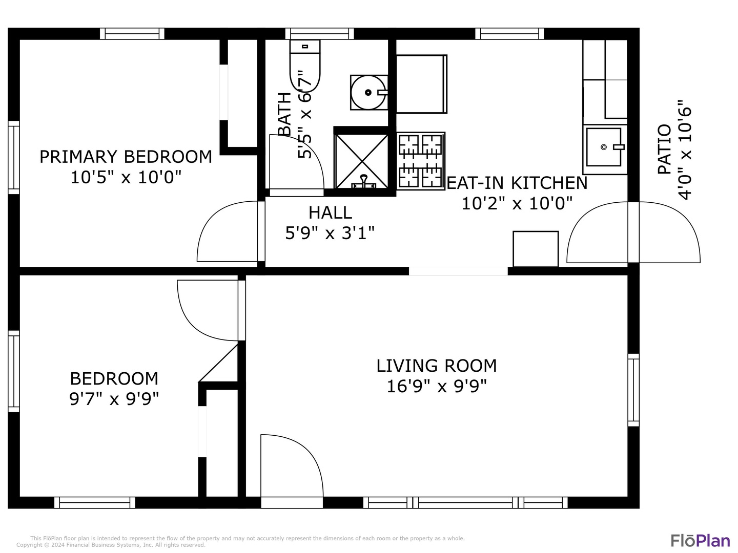 Explore this thoughtfully designed layout featuring two bedrooms, a spacious living room, eat-in kitchen, and patio for your perfect getaway.