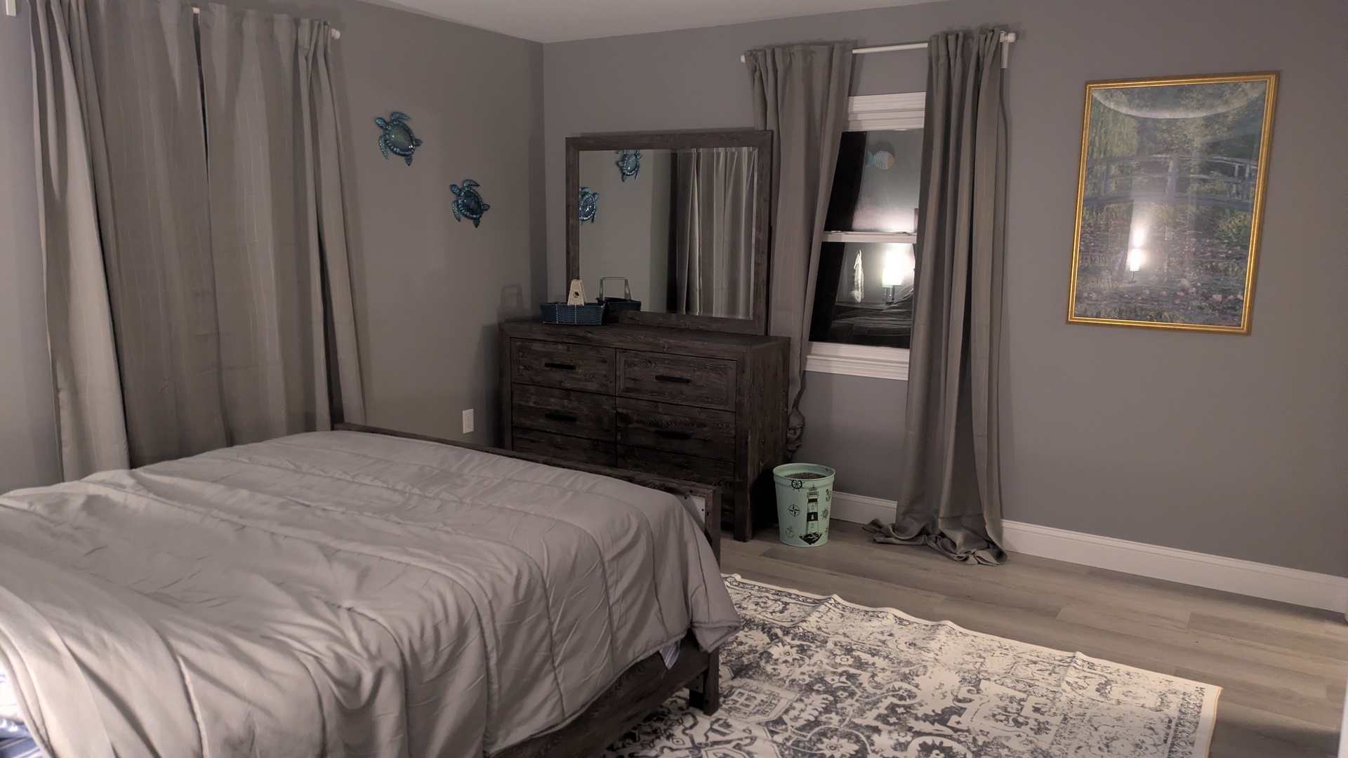 Unwind in your peaceful bedroom featuring a comfortable bed, stylish furnishings, and soft natural light filtering through elegant curtains.