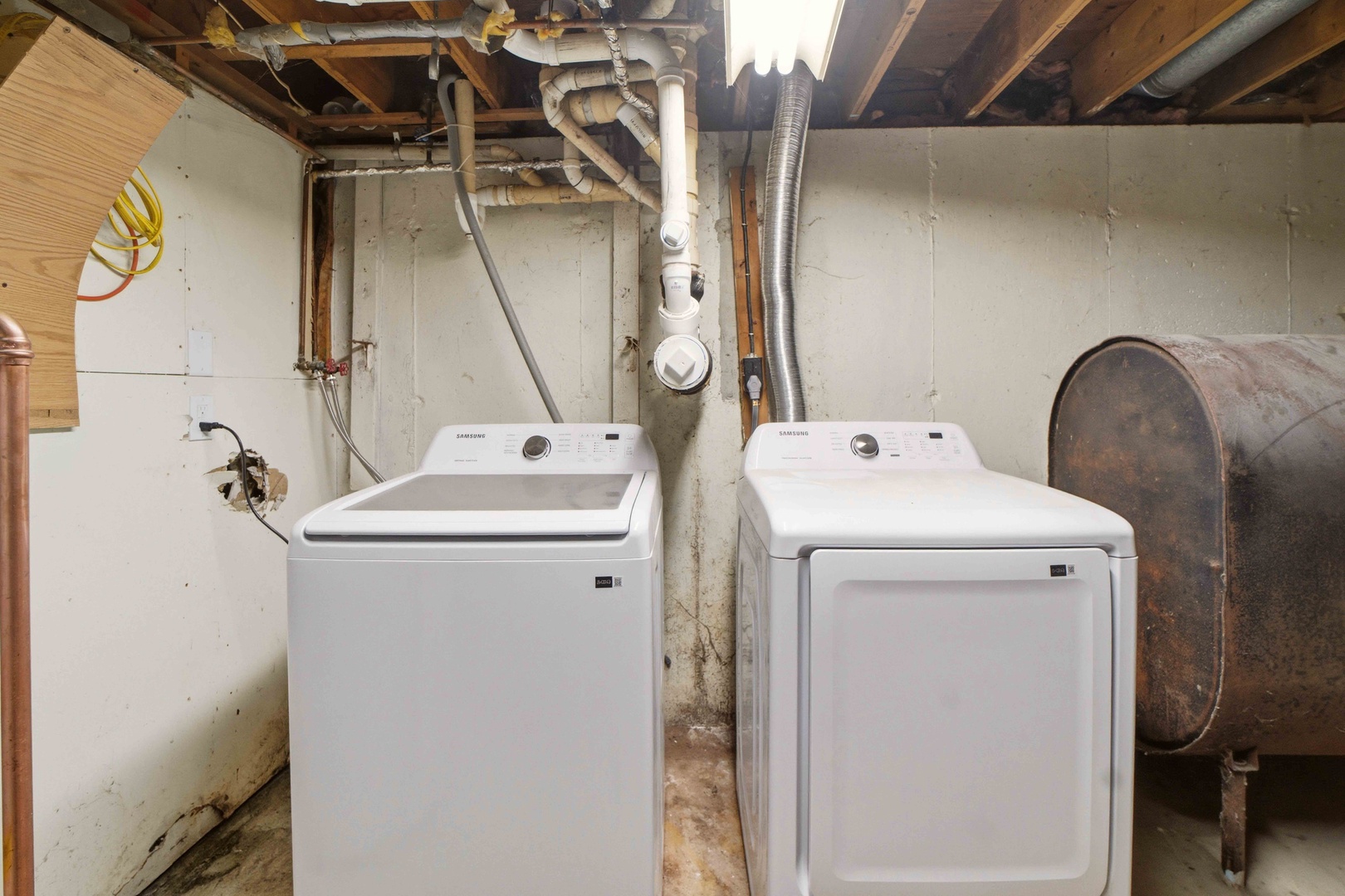 Your own washer and dryer wait in the basement, making extended stays effortless and letting you pack light.