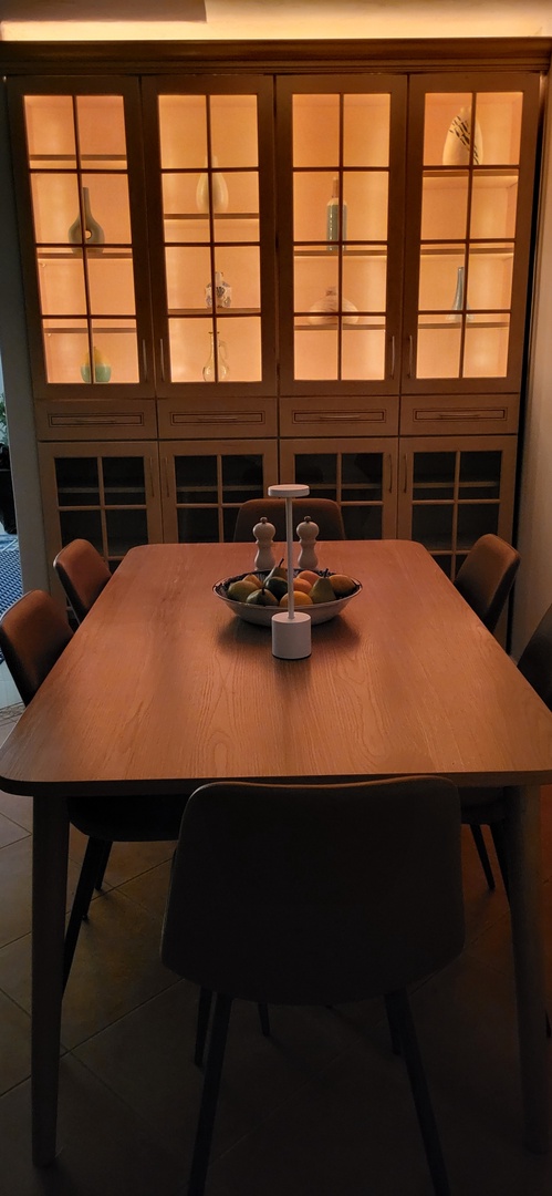 Or enjoy a romantic event with the backlit curio cabine