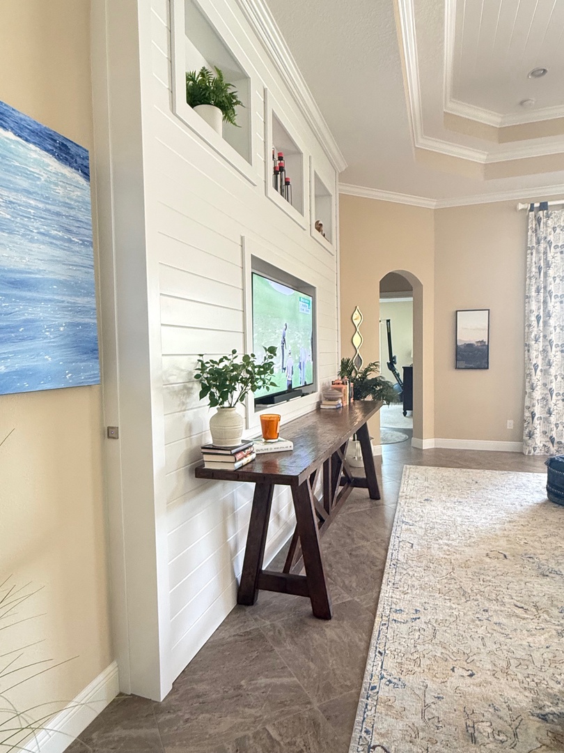 Living Room Relax in your stylish living space with comfortable seating and natural light streaming through windows.