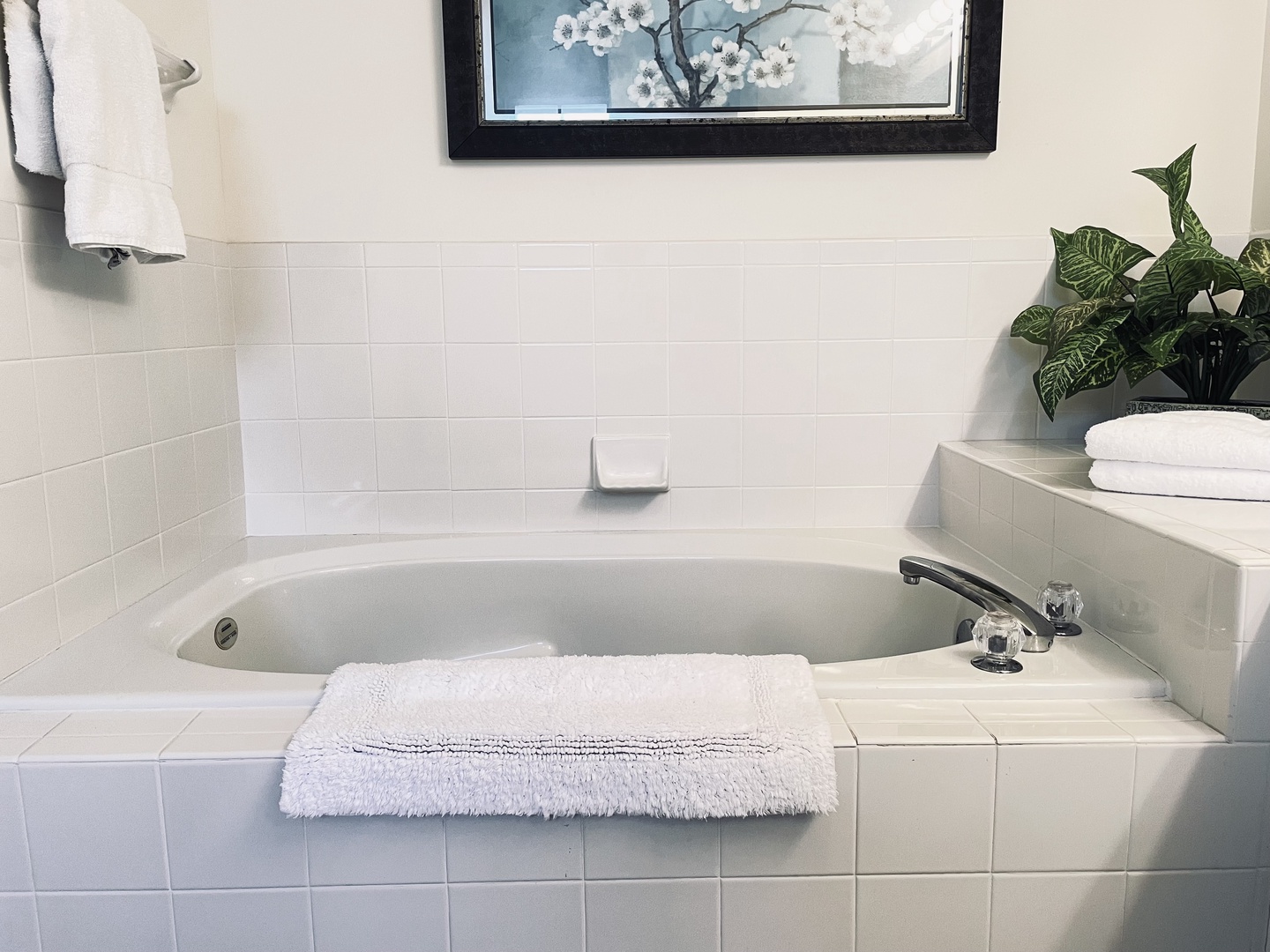 Soaking tub main bedroom private bath