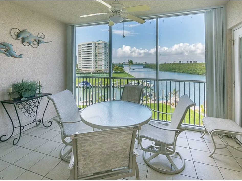 Step onto your private screened balcony and take in serene river and coastal views. The perfect spot for morning coffee or sunset cocktails while boats drift by below.