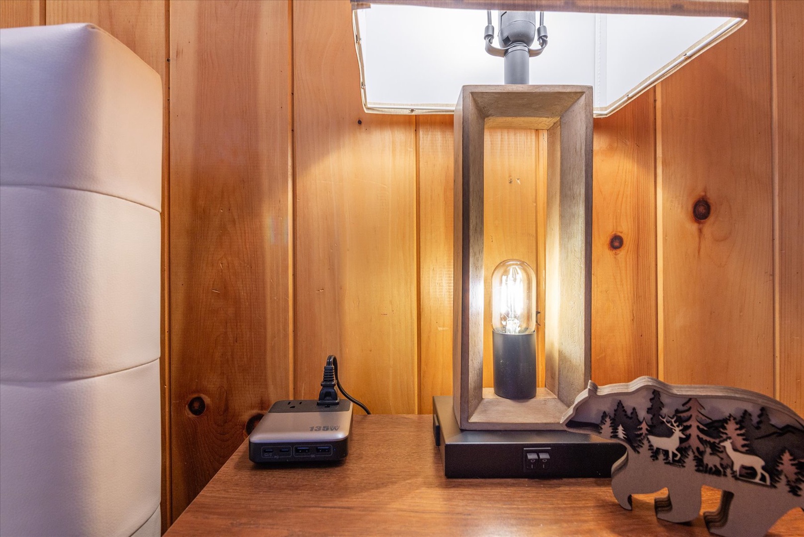 For your convenience all nightstands are equipped with charging ports for your devices.