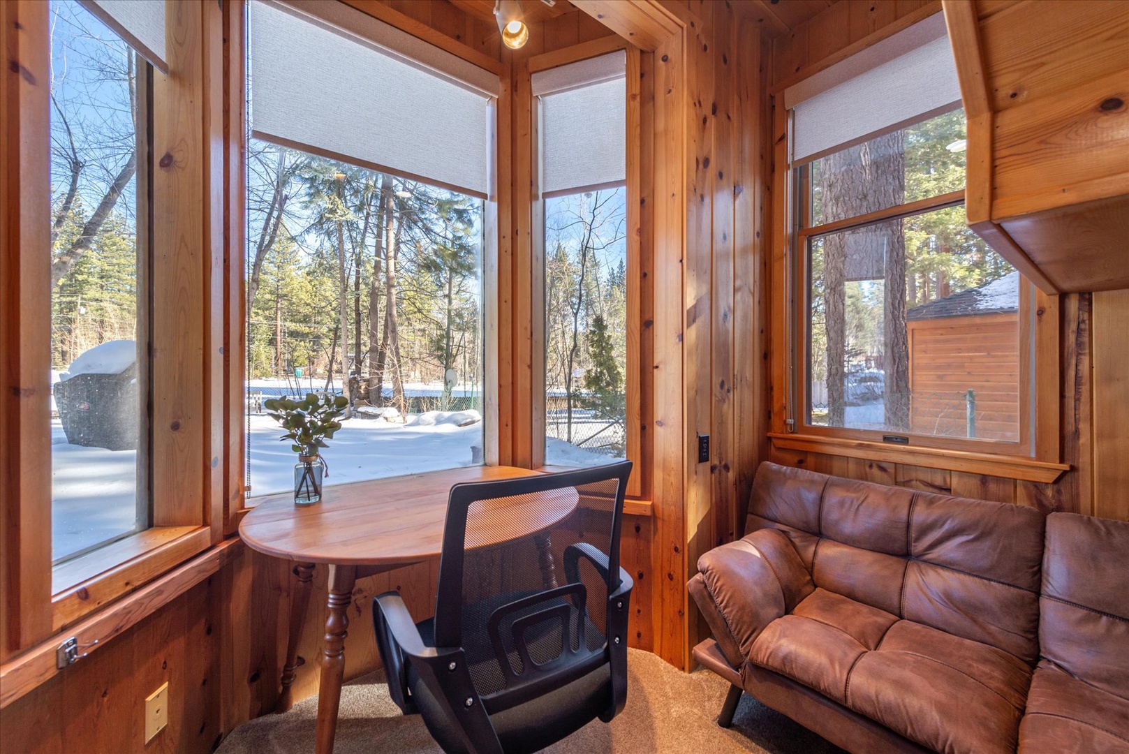 This space is perfect for catching up on work or setting up a game.