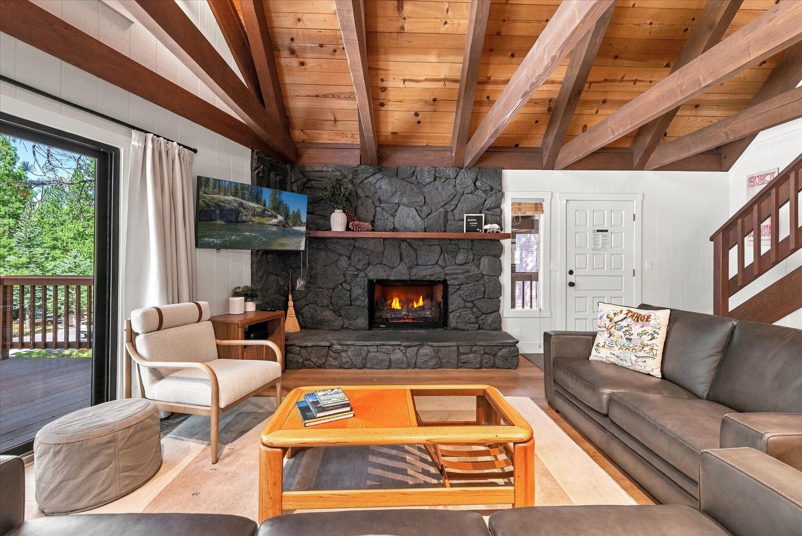 Enjoy streaming your favorite movie or show as you sit by the fire.