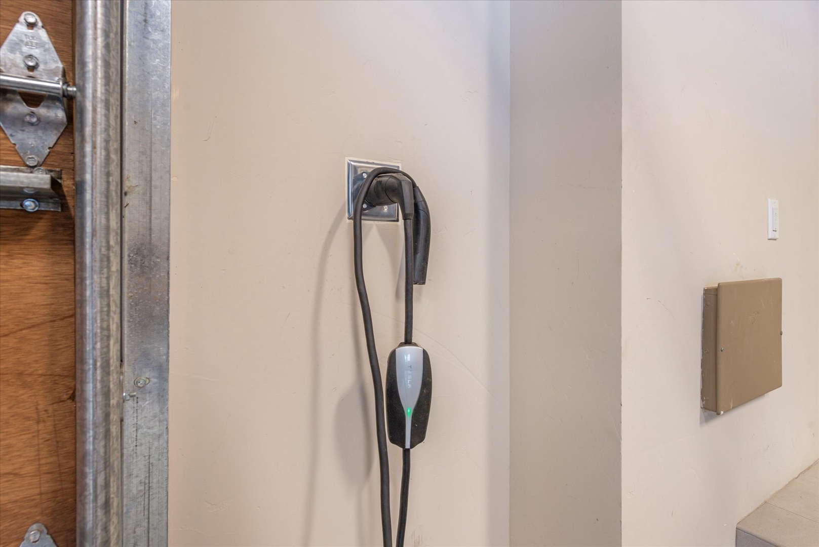 Convenient electric vehicle charging station ready for your eco-friendly travels.