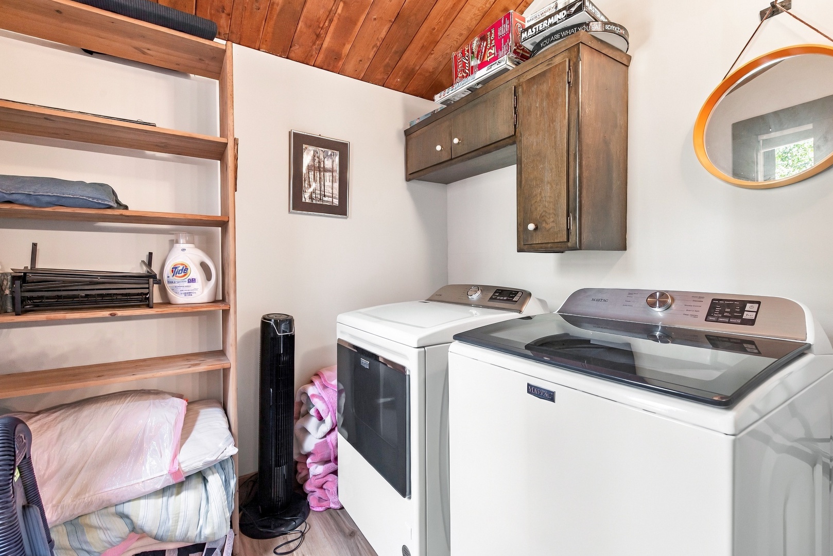 Keep fresh and travel light—your in-unit washer and dryer make it easy to refresh your wardrobe anytime during your stay.