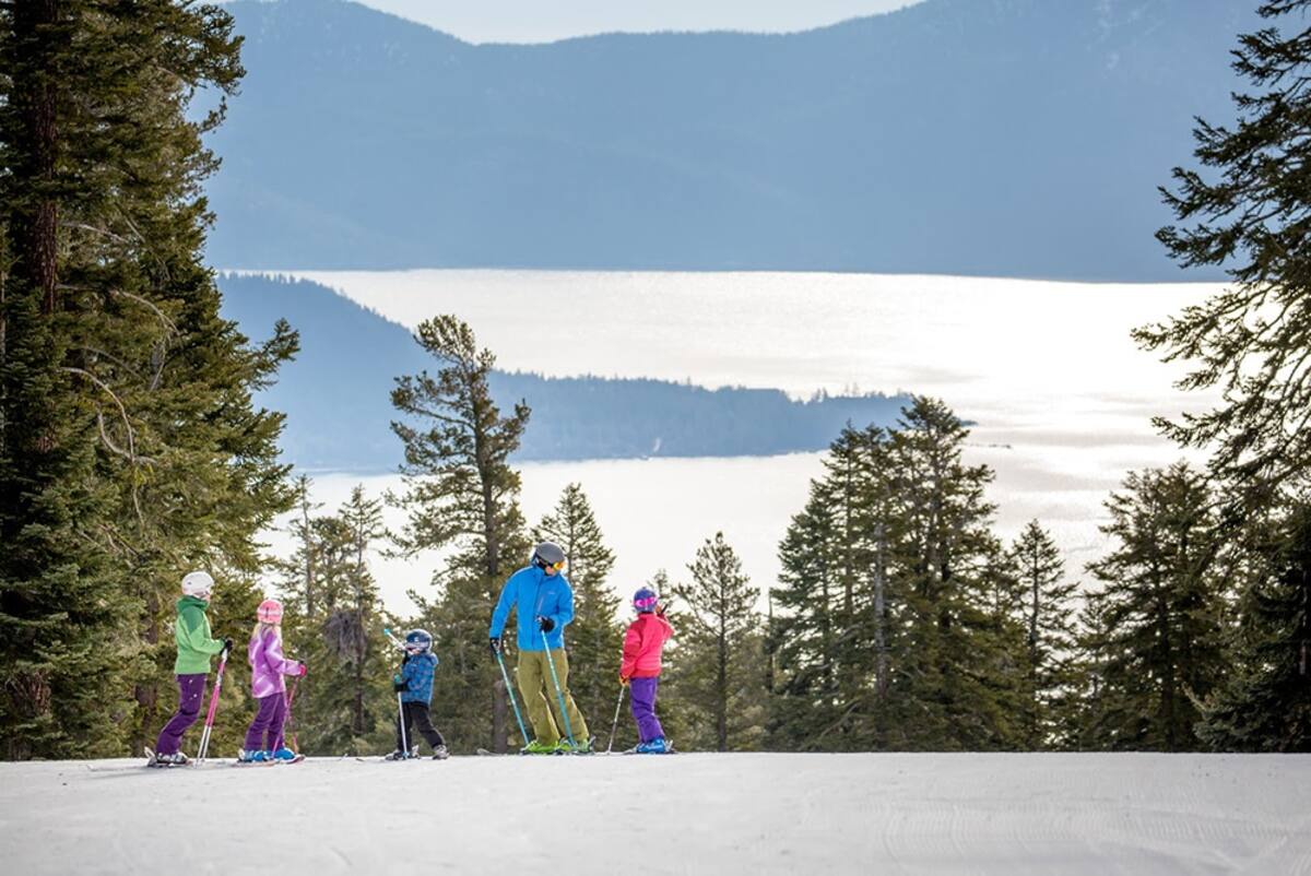 Get ready for a skiing adventure with stunning mountain and lake views framing the slopes. Northstar offers excellent winter activities for all ages against a backdrop of natural alpine beauty.