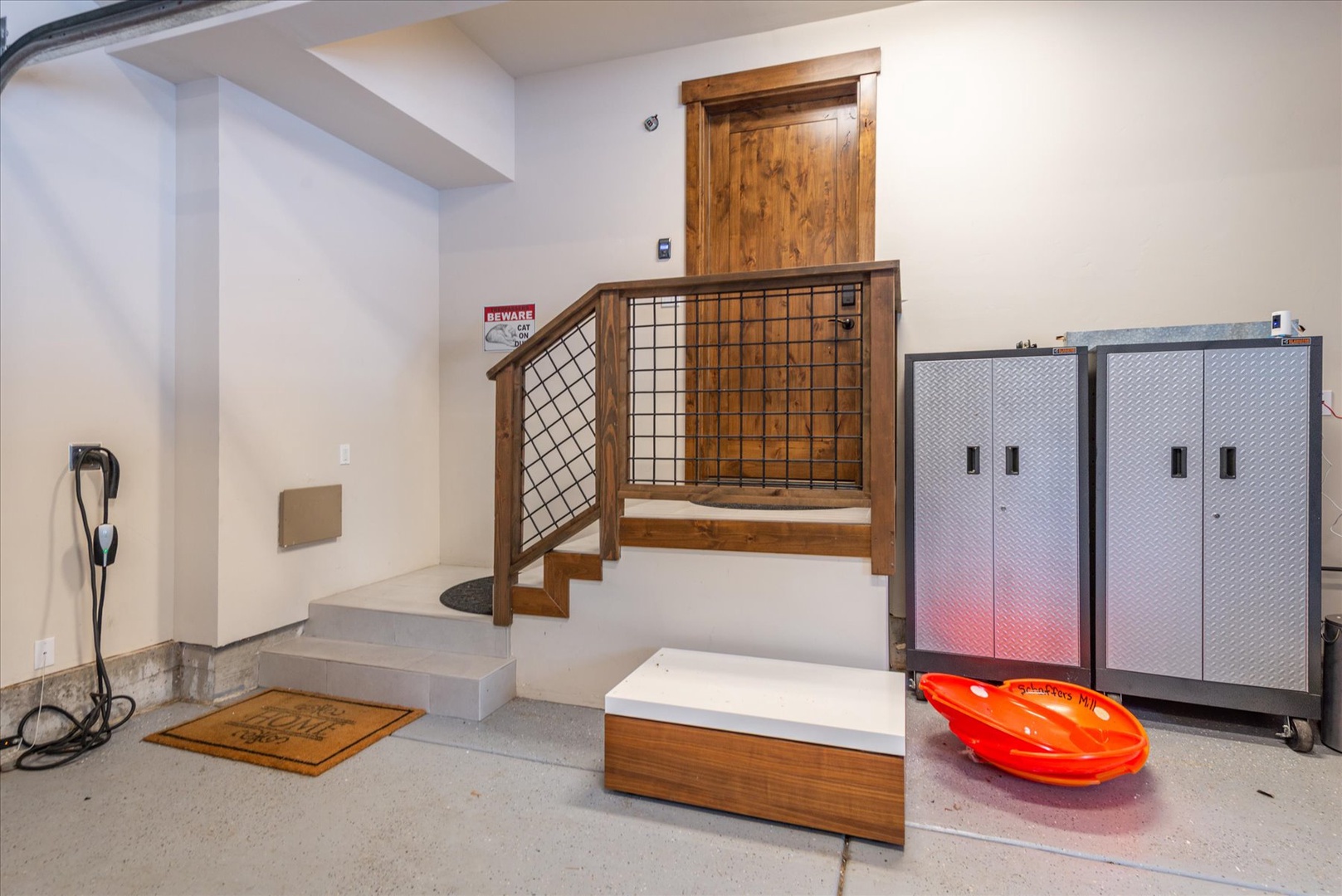 Your private garage offers direct access to home with plenty of space for all your outdoor gear.