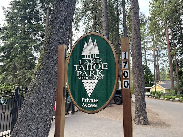 Your stay includes access to the Tahoe Park Association beach and park.