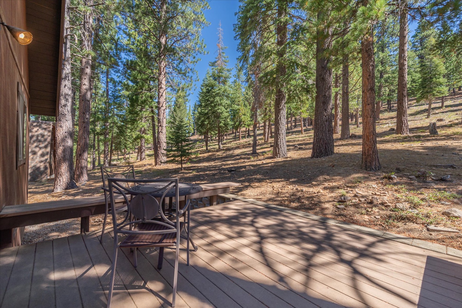 Step out onto your private back deck and breathe in the fresh mountain air.