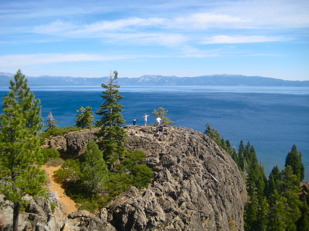 The incredible view from nearby Eagle Rock on the west shore of Lake Tahoe.