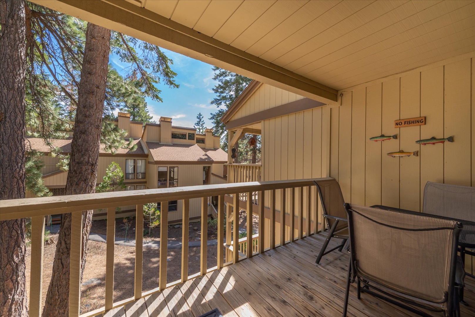 Enjoy the main floor balcony from your comfortable outdoor seating.