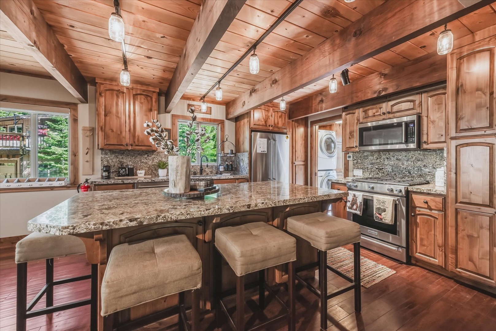 Your kitchen featuresa spacious island perfect for gathering.