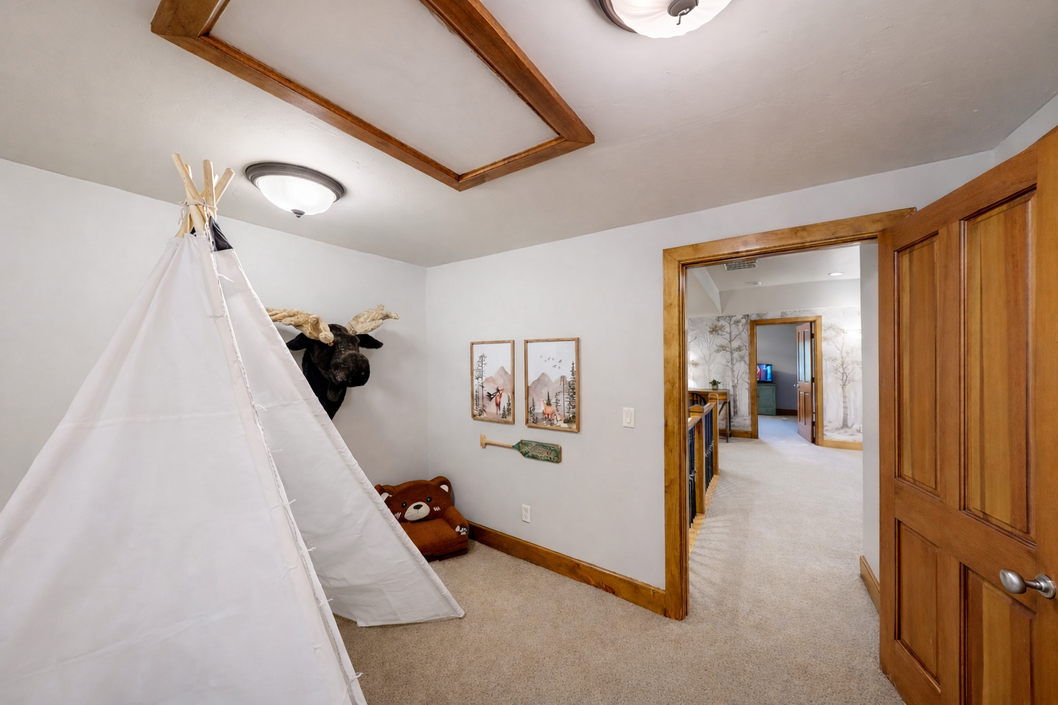 Your little adventurers will love this magical play space with a cozy teepee for imaginative adventures and room to roam freely.