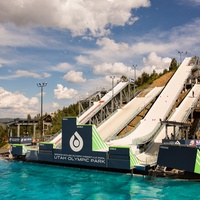 The area features exciting water slides and recreational facilities for active entertainment.