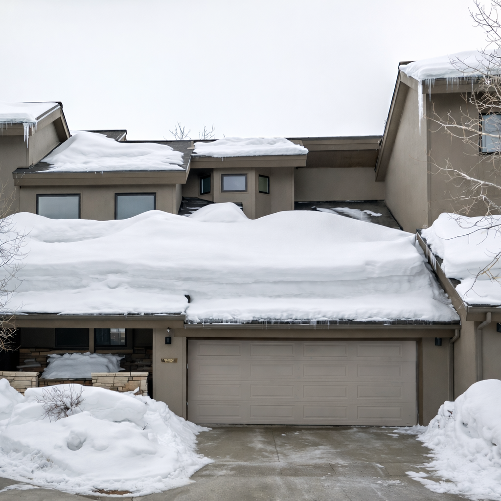 Welcome to your winter retreat! Enjoy hassle-free parking in our private garage and relax in this peaceful mountain escape surrounded by snow-covered peaks.
