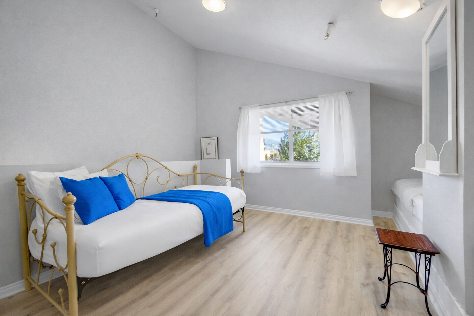 Cozy loft space with multiple built-in beds. Perfect for a group or family stay in the mountains.