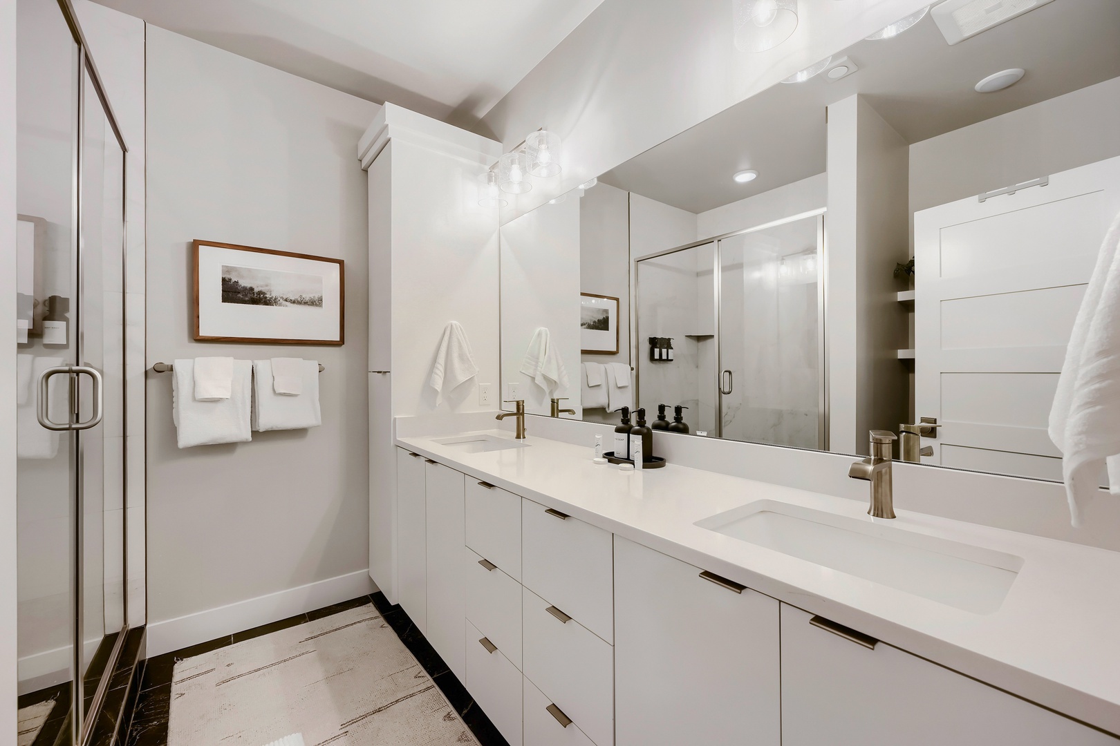 Refresh in your beautifully appointed bathroom with dual sinks, elegant fixtures, and spa-like touches that make every morning feel special.