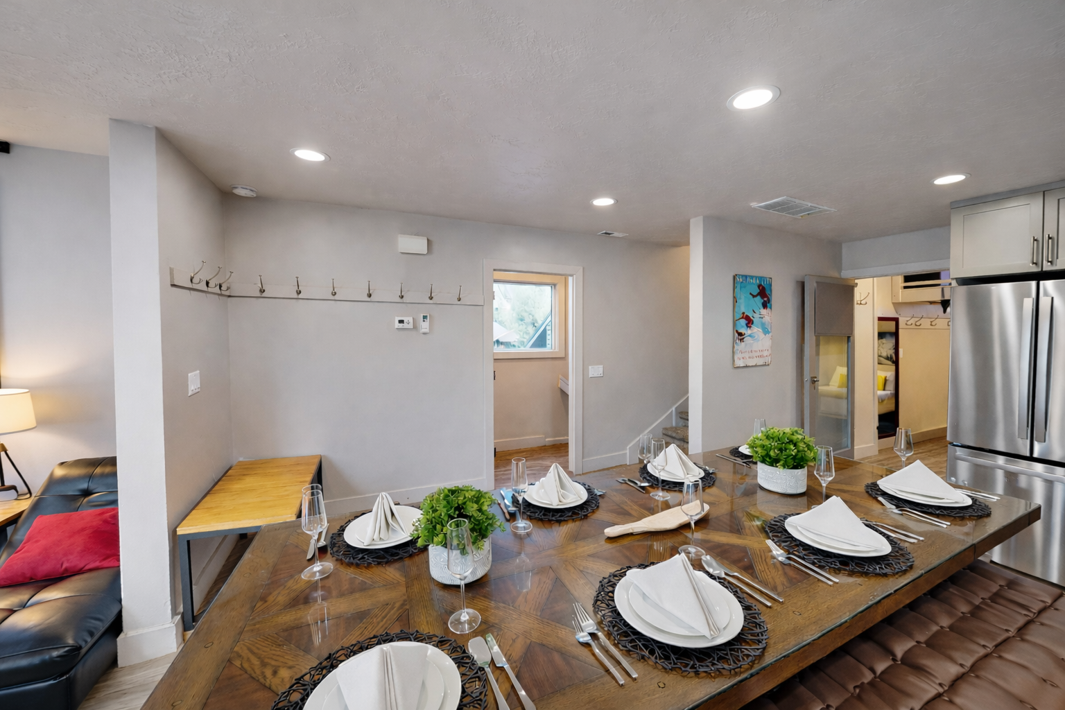 Your spacious kitchen and dining area features modern appliances, elegant table settings, and an open layout perfect for memorable meals together.