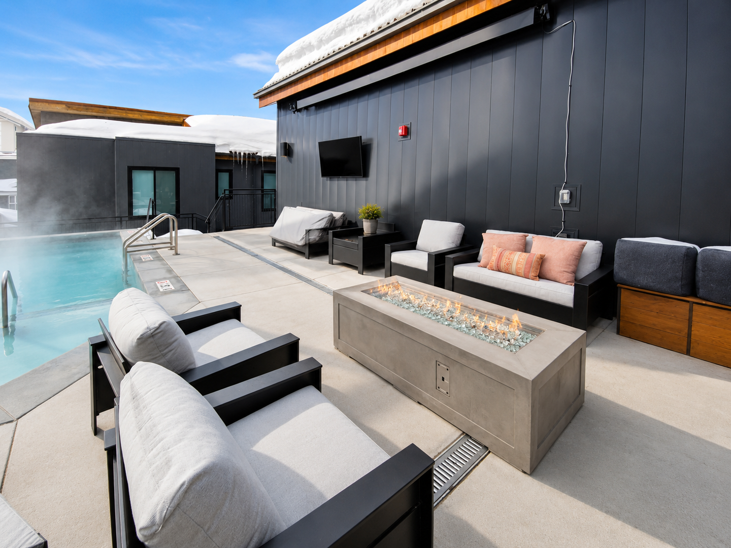 Community Outdoor Seating with Firepit