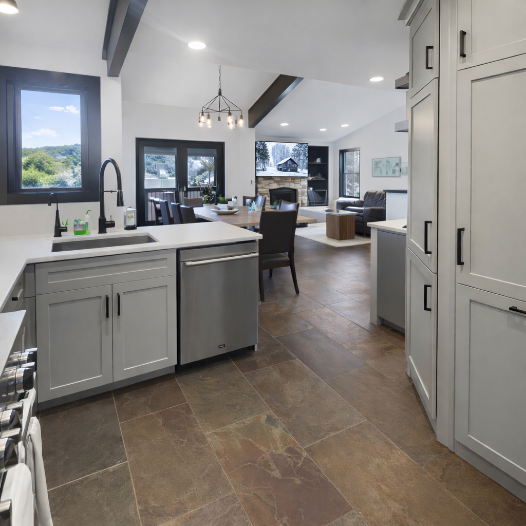 Your spacious open-concept kitchen flows beautifully into the living area, perfect for cooking while staying connected with loved ones.