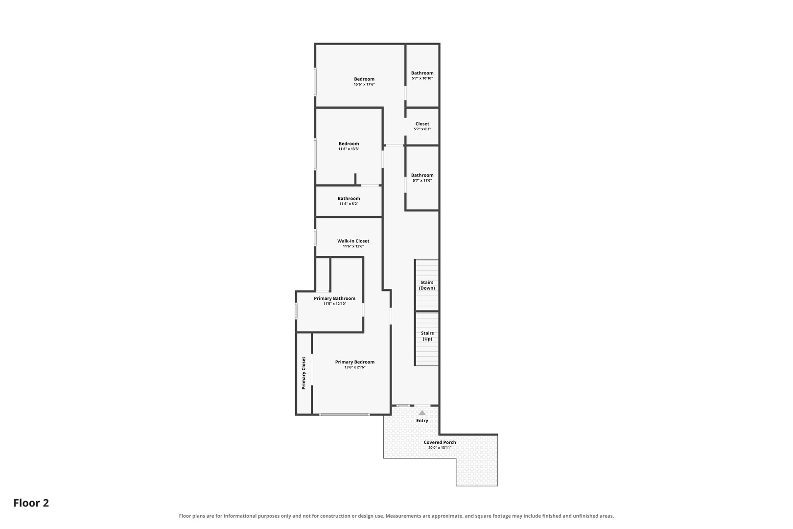 The second-floor layout shows three private bedrooms, each with its own bathroom, plus a walk-in closet and storage areas for your convenience.