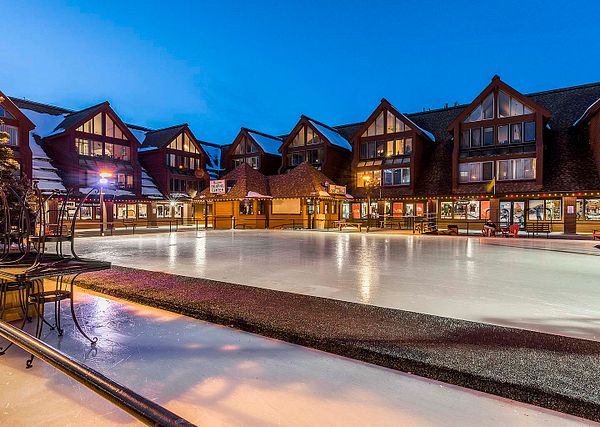 Enjoy a charming village setting with a beautifully lit ice-skating rink, perfect for winter fun in Park City. Surrounded by shops and cozy lodges, this scenic spot offers family-friendly activities and a magical après-ski atmosphere steps from your stay.