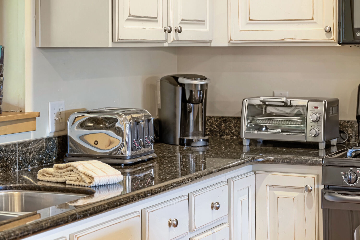 Kitchen counter space with all appliances needed for your stay