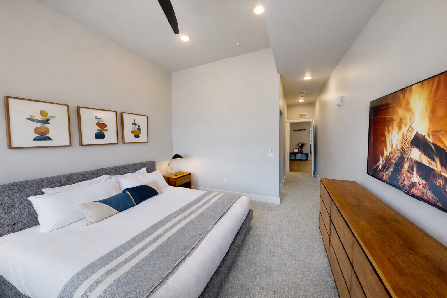 Drift off to sleep with breathtaking mountain views framing your window, creating your perfect alpine sanctuary.