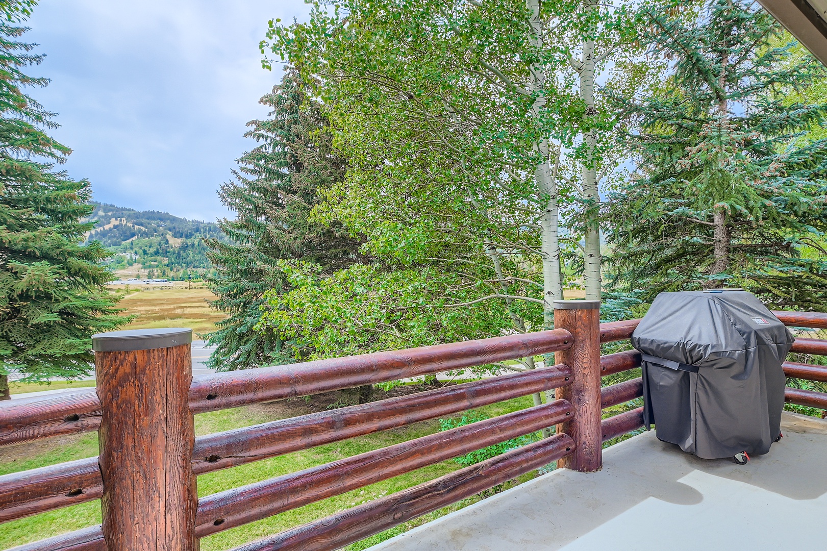 Your private deck overlooks towering aspens and evergreens, with mountain views stretching beyond. Fire up the grill and breathe in fresh alpine air.