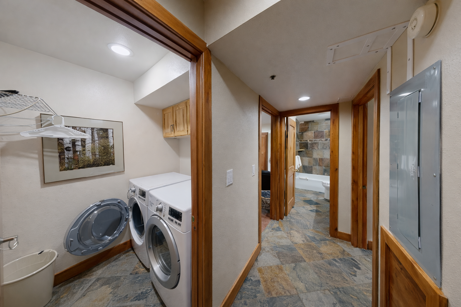 Enjoy convenient in-unit laundry with a full-size washer and dryer. Keep your gear fresh for exploring Park City's mountains.