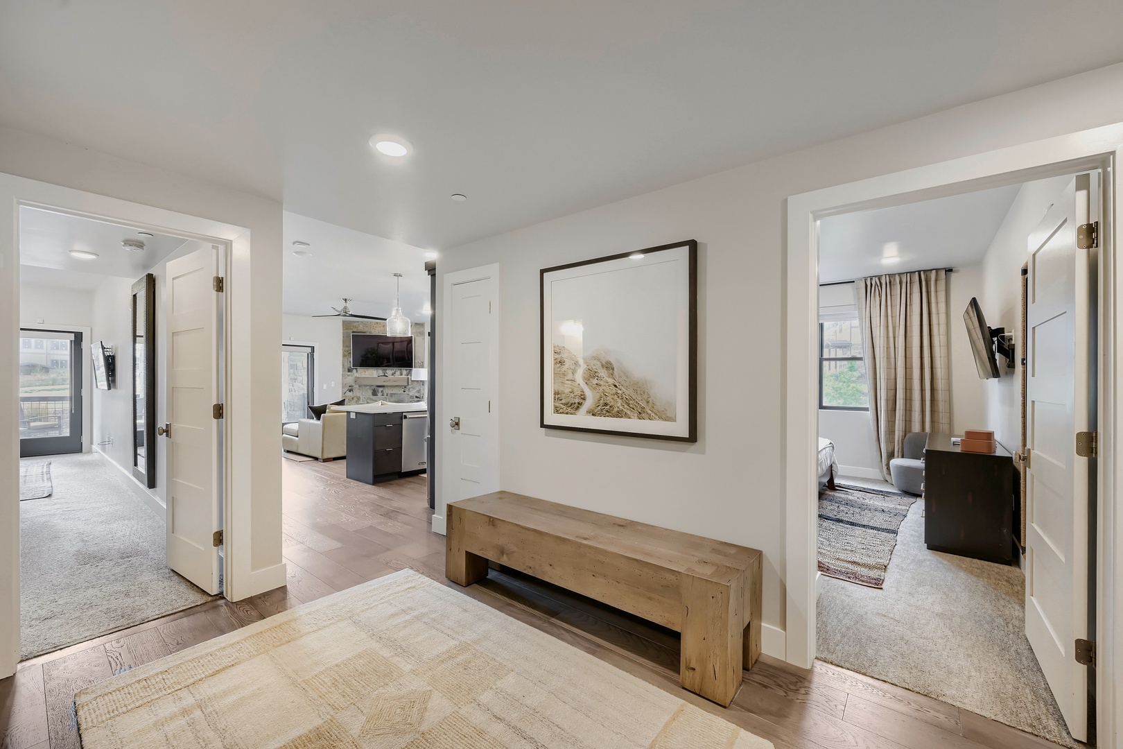 Step into your spacious, light-filled haven where every room invites relaxation. Warm wood tones and modern comfort create the perfect home base for your getaway.