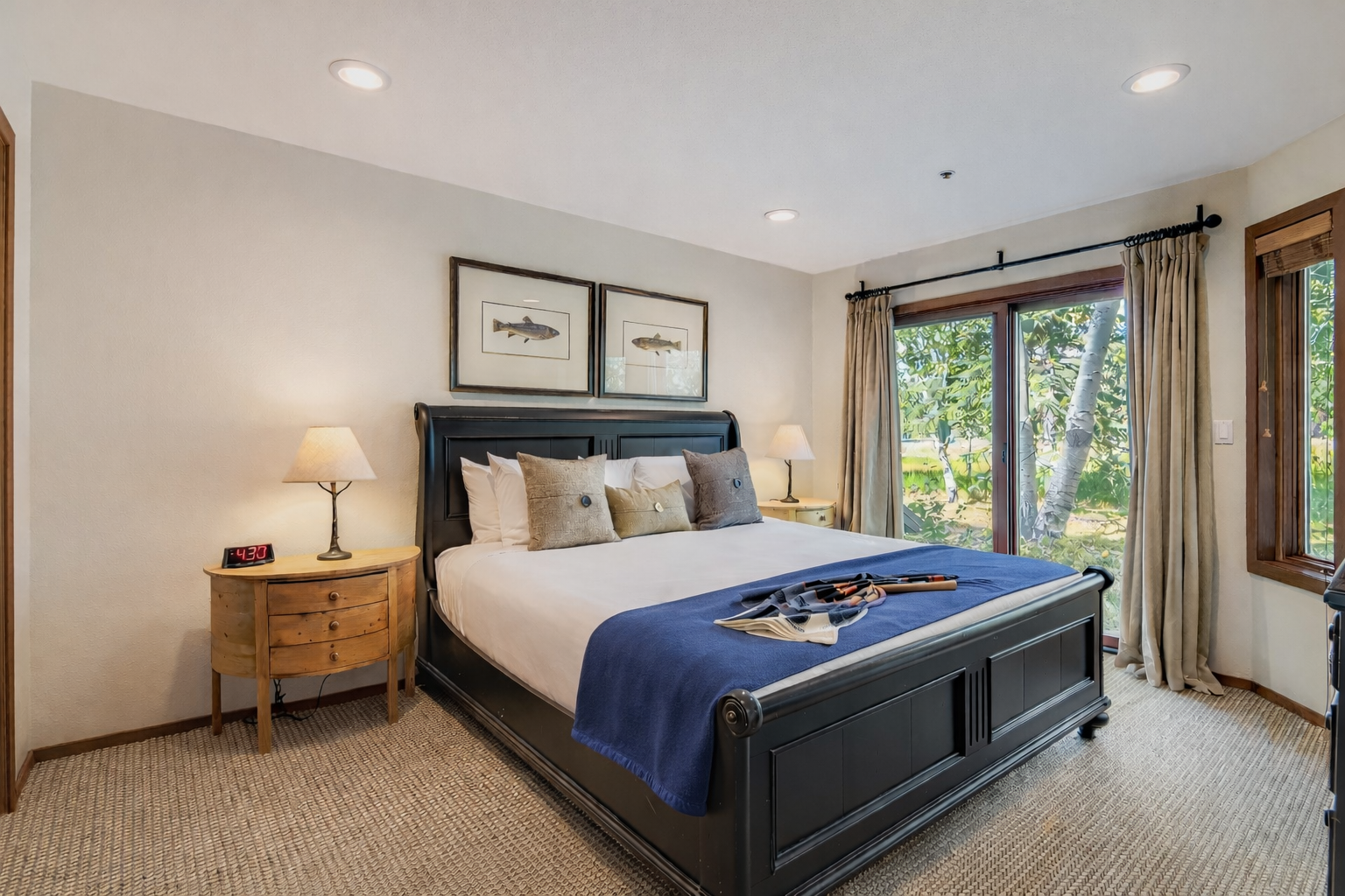 Settle into your peaceful bedroom where crisp linens and thoughtful touches create the perfect retreat after your adventures.