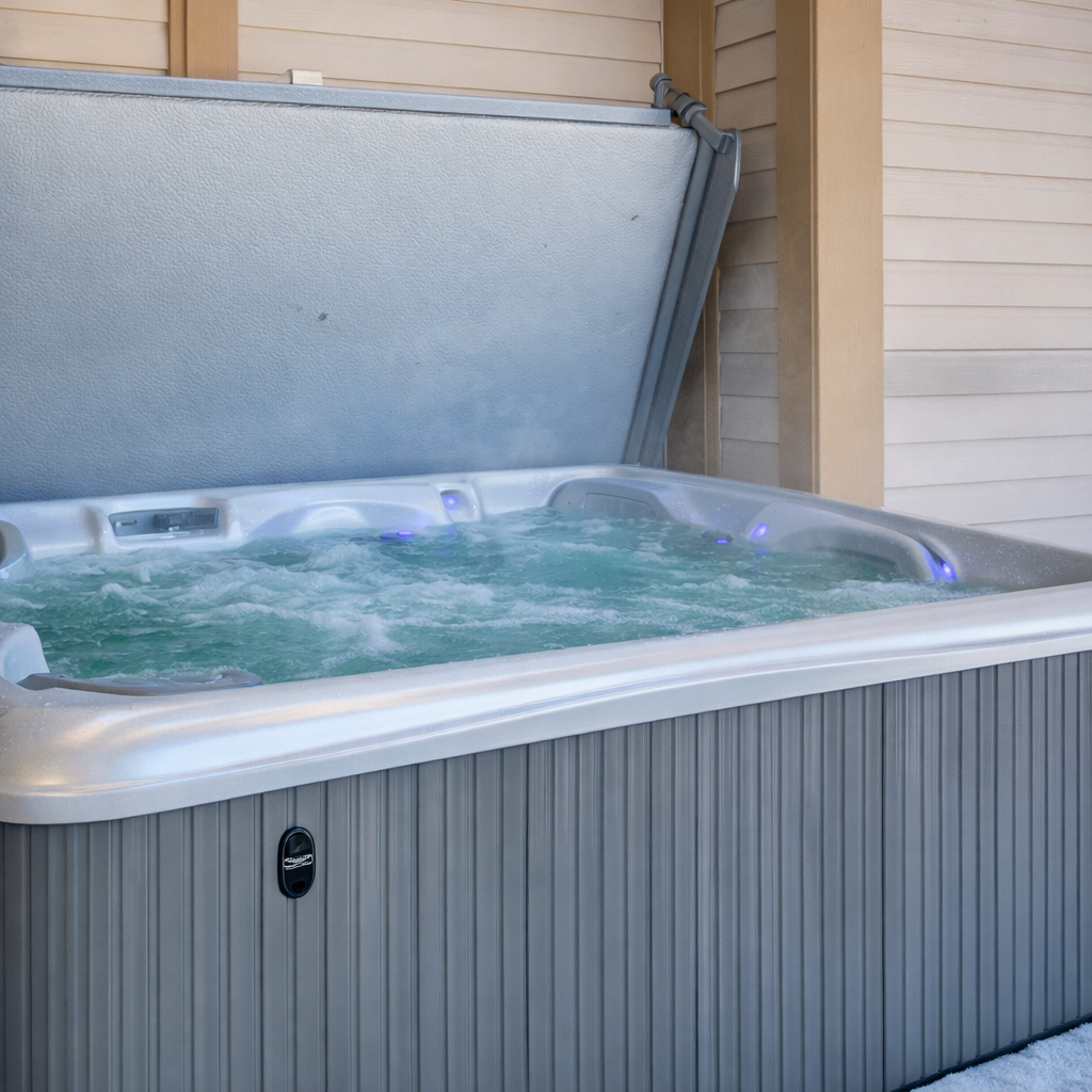 Soak under the stars in your private outdoor hot tub on the deck. Perfect for relaxing and unwinding after a day of mountain adventures.