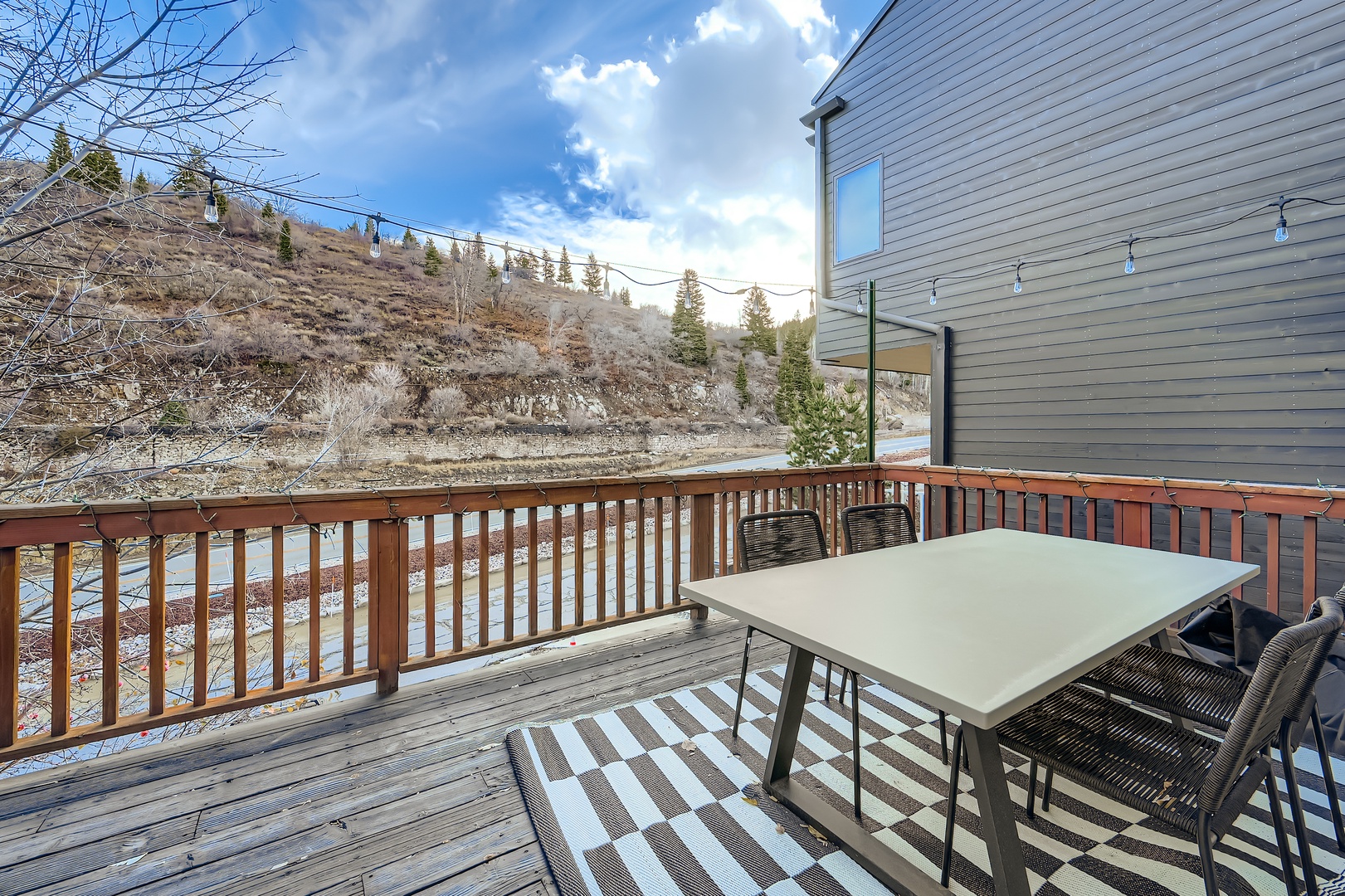 Deck mountain view