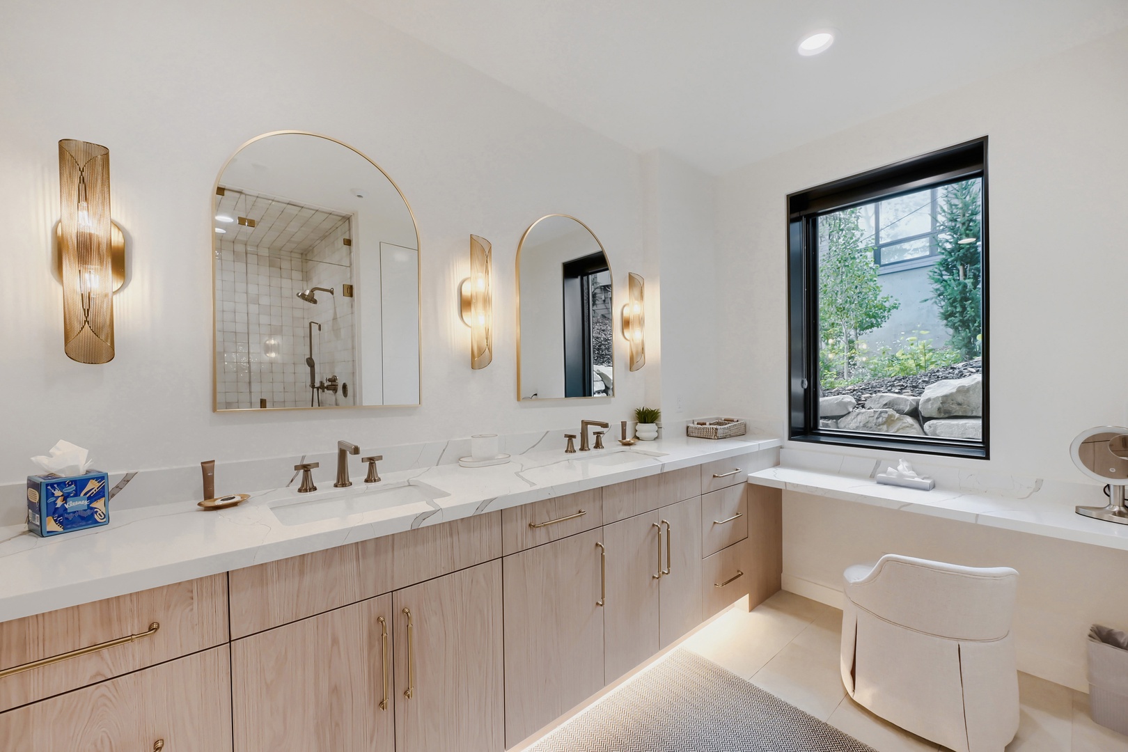 Unwind in your private spa-like bathroom with dual vanities, soaking tub, and elegant finishes that invite pure relaxation.