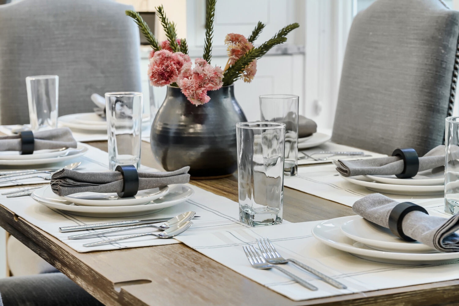 Large dining room table set for any dining experience