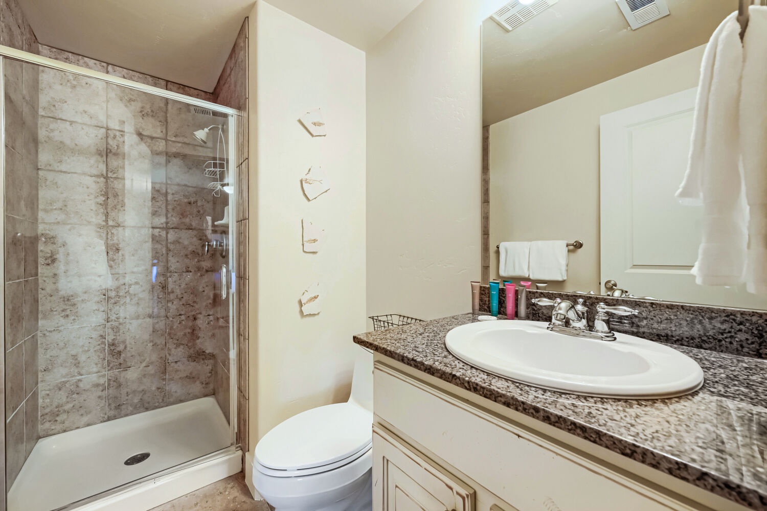 Full Bathroom with large sink and vanity