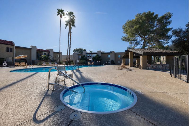 Relaxing shared community hot tub.