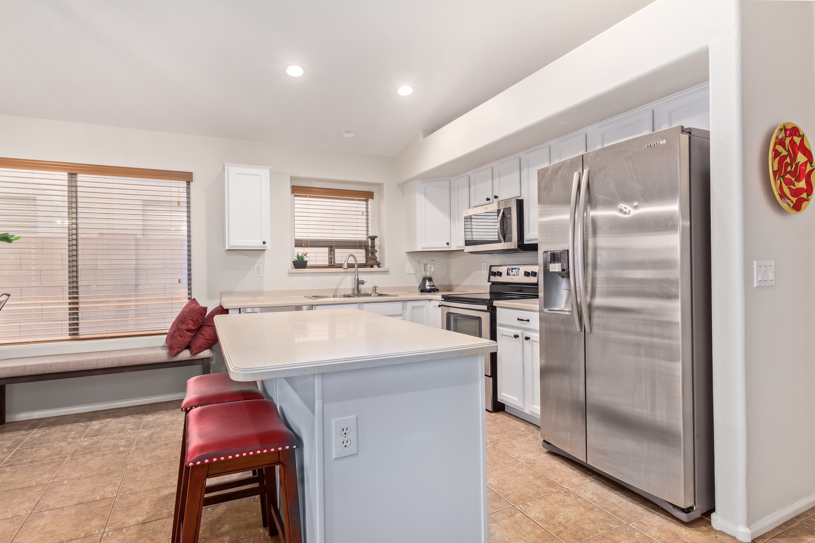 You'll love cooking in this bright, fully-equipped kitchen