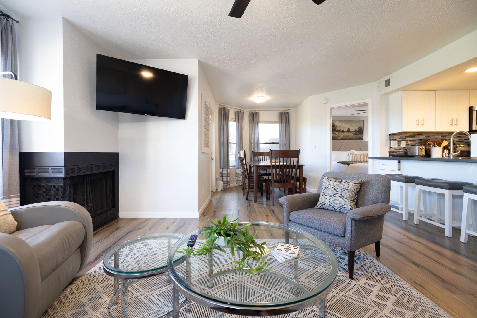 Relax in your modern open-concept living space