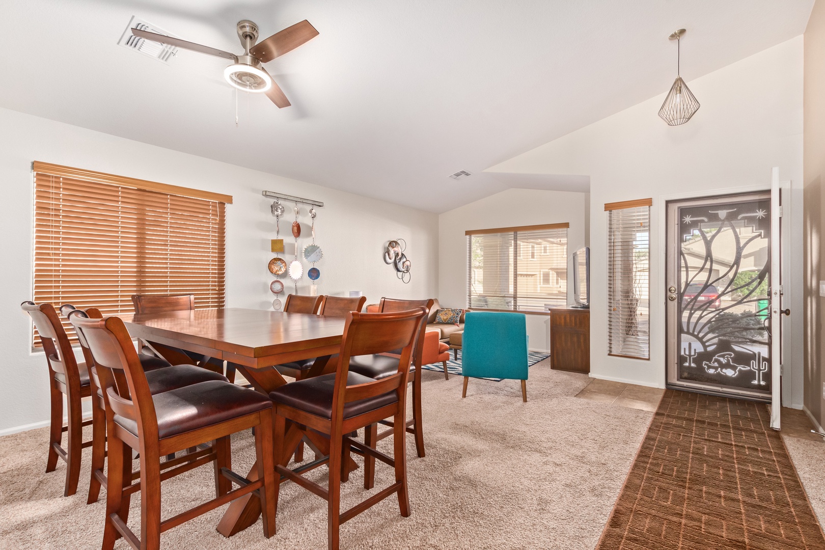 Gather around your spacious dining table