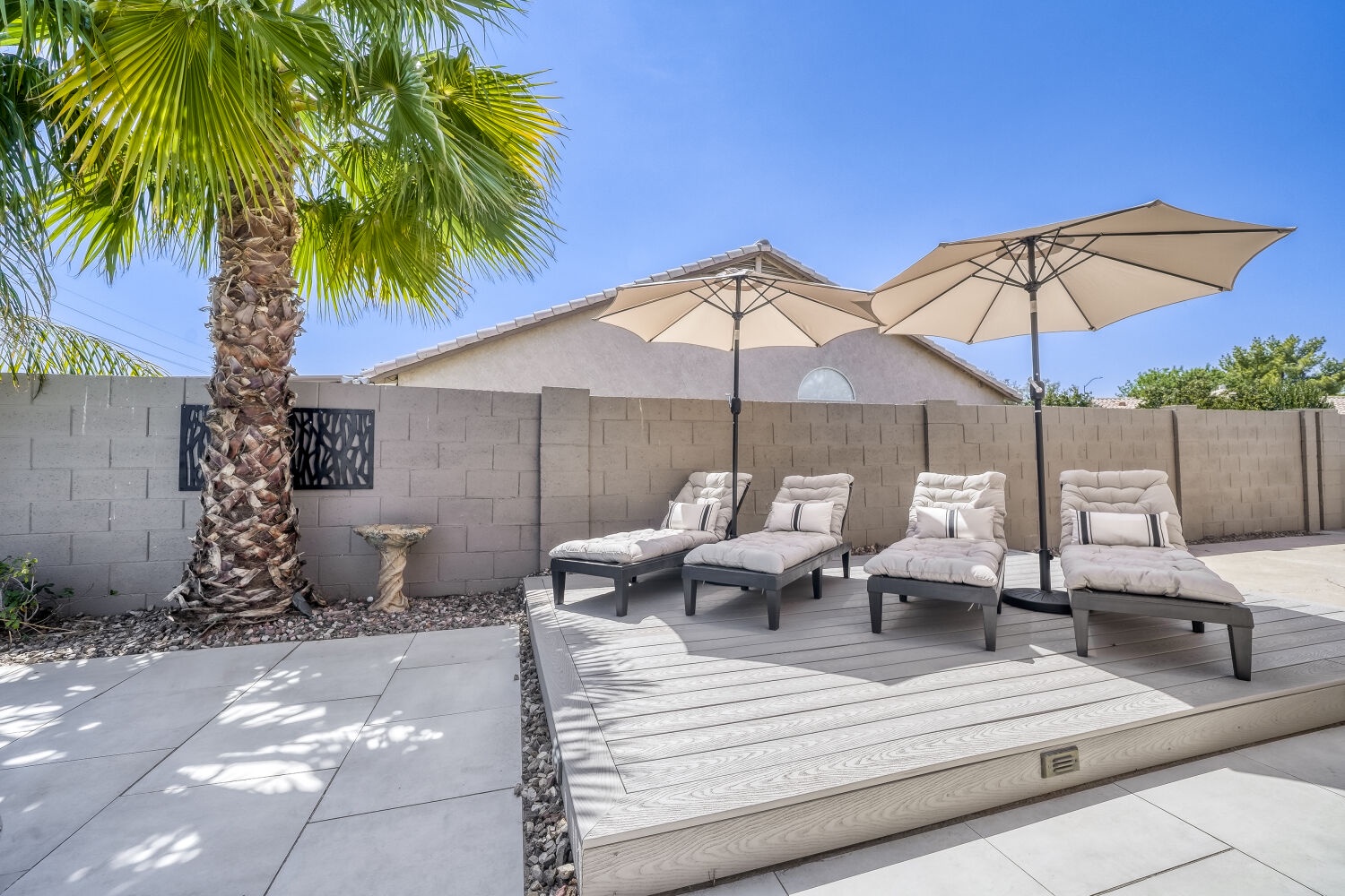 Lounge by the heated pool
