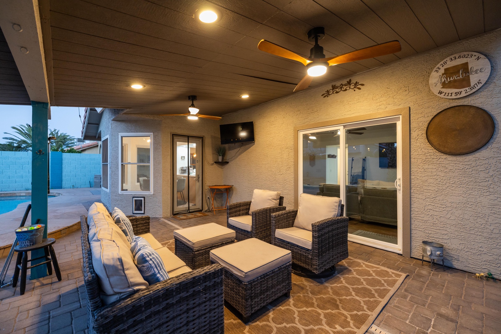 Unwind on your private covered patio