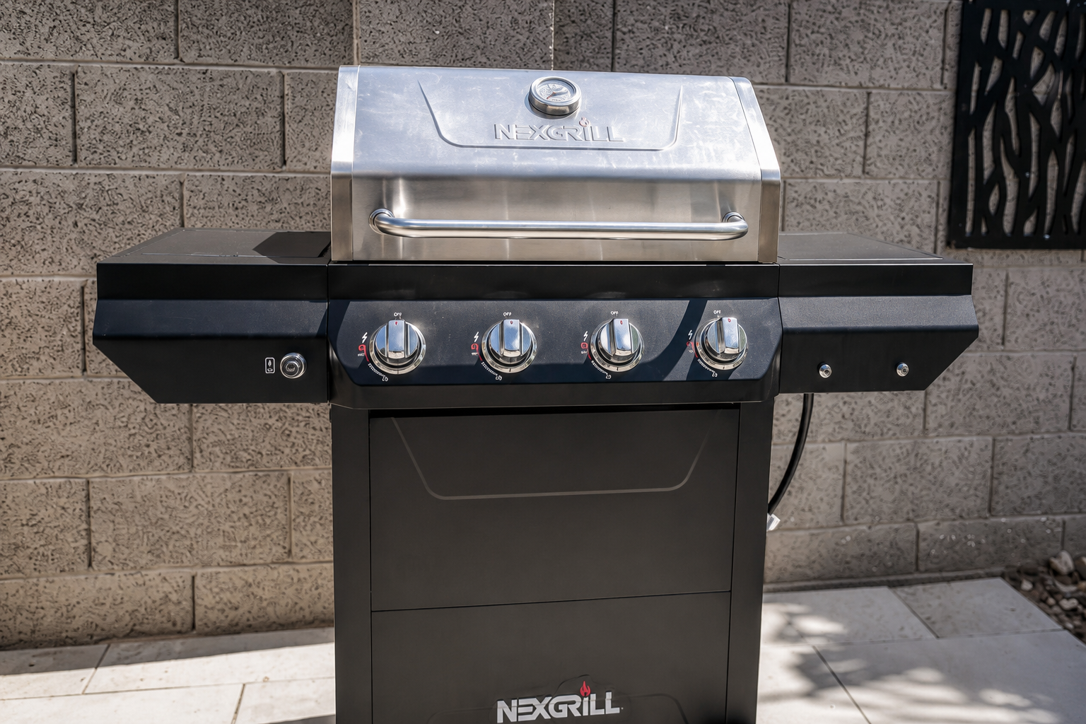 Grill some steaks or burgers on the private BBQ
