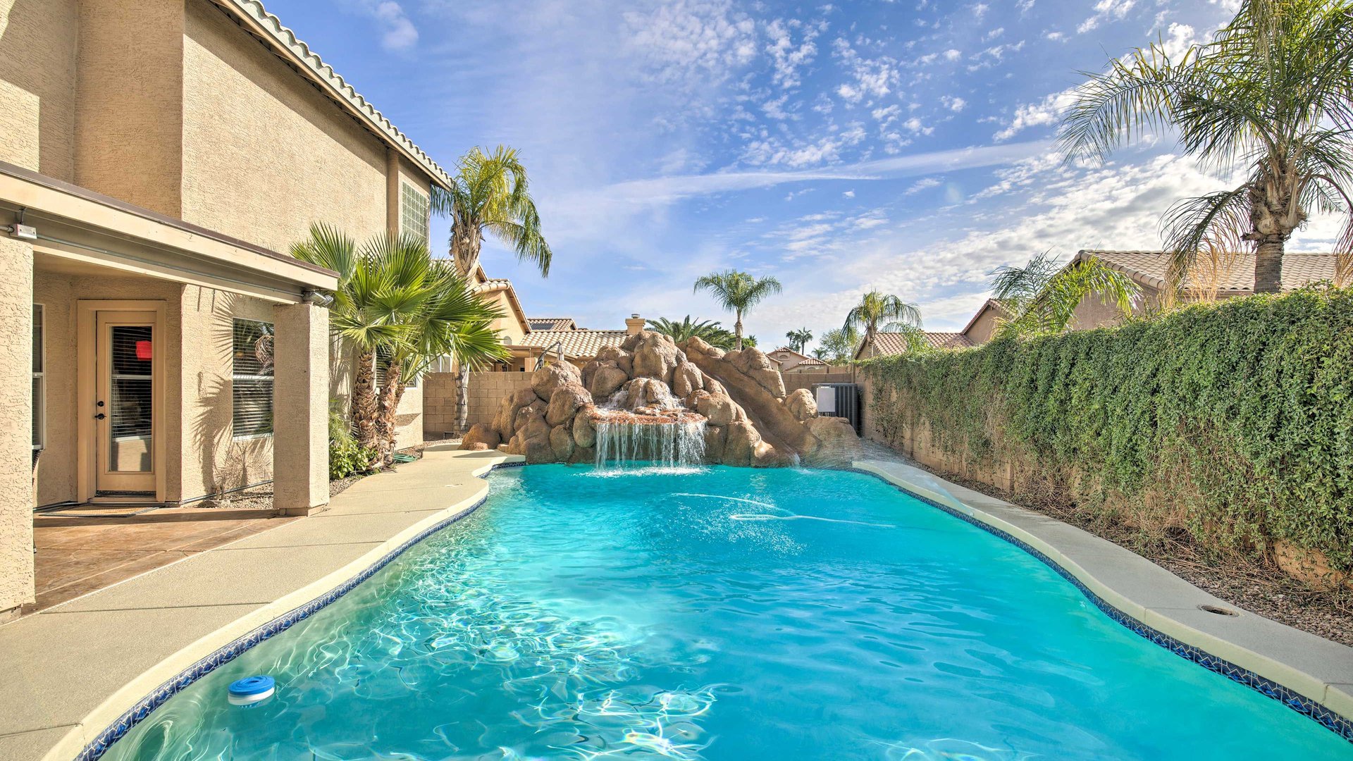Dive into your private complimentary heated pool