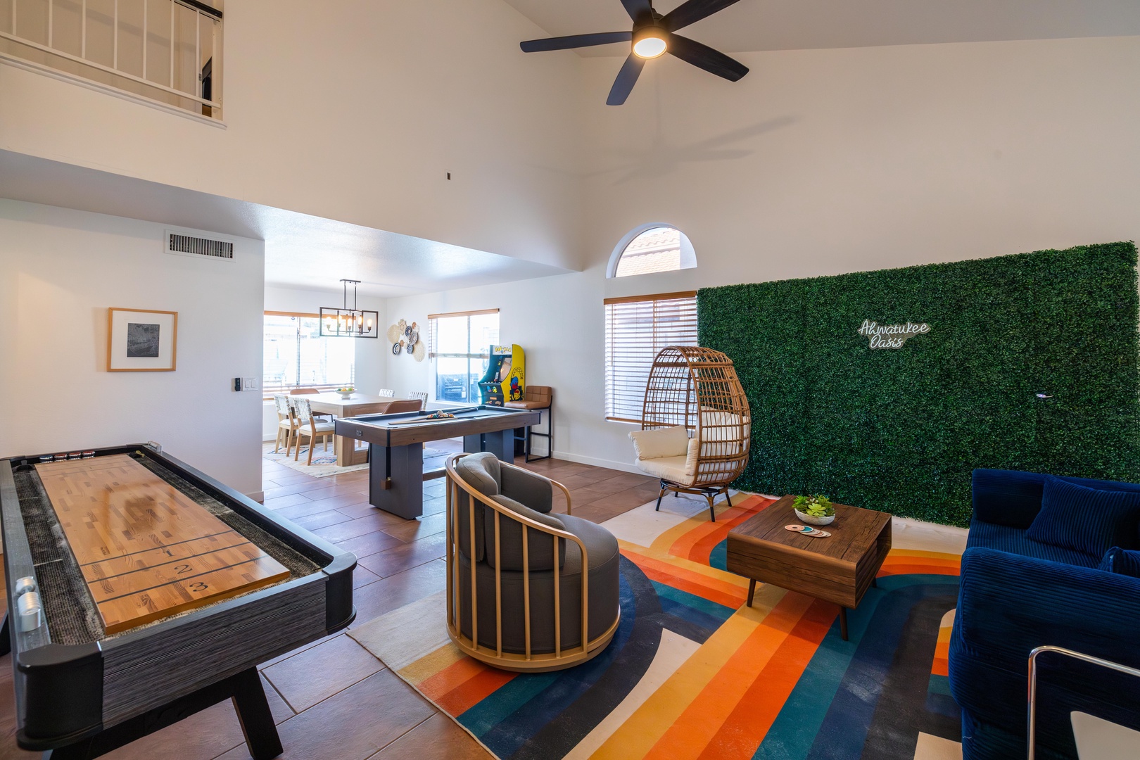 Your private retreat features soaring ceilings